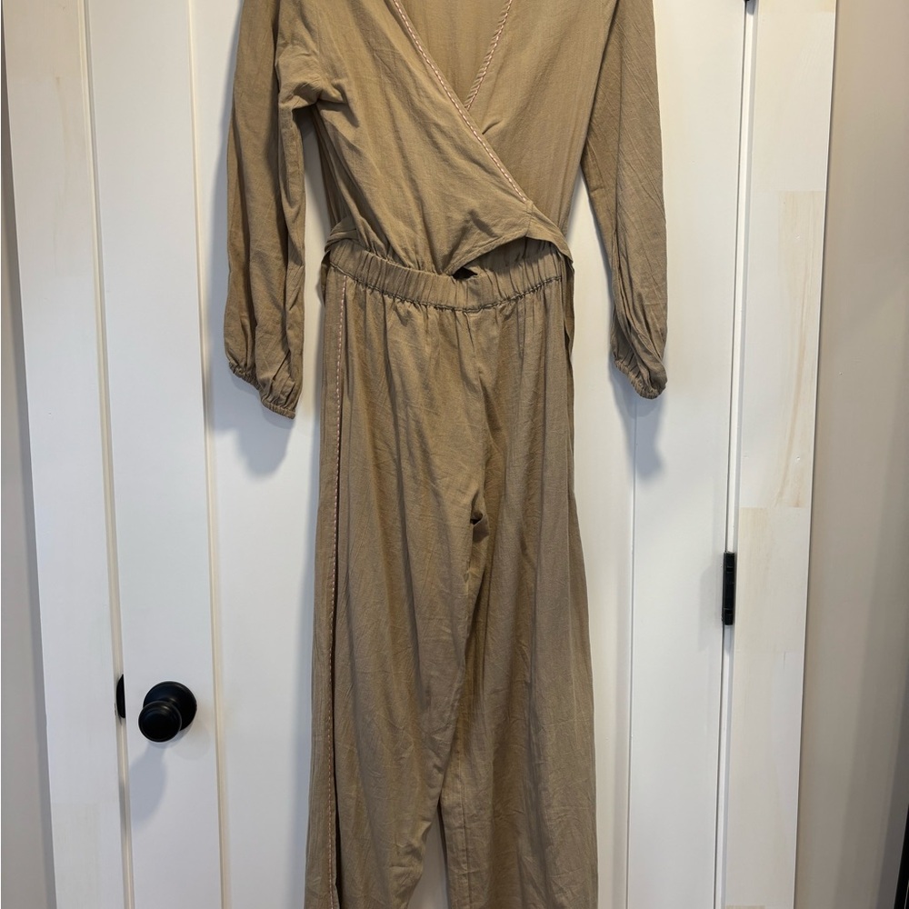 Elegant Tan Jumpsuit